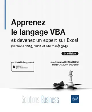 Livre Apprenez le langage VBA et devenez un expert sur Excel (versions 2019, 2021 et Microsoft 365)