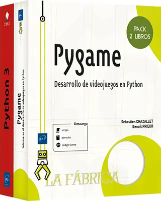 Pygame<br />
Pack de 2 libros: Desarrollo de videojuegos en Python