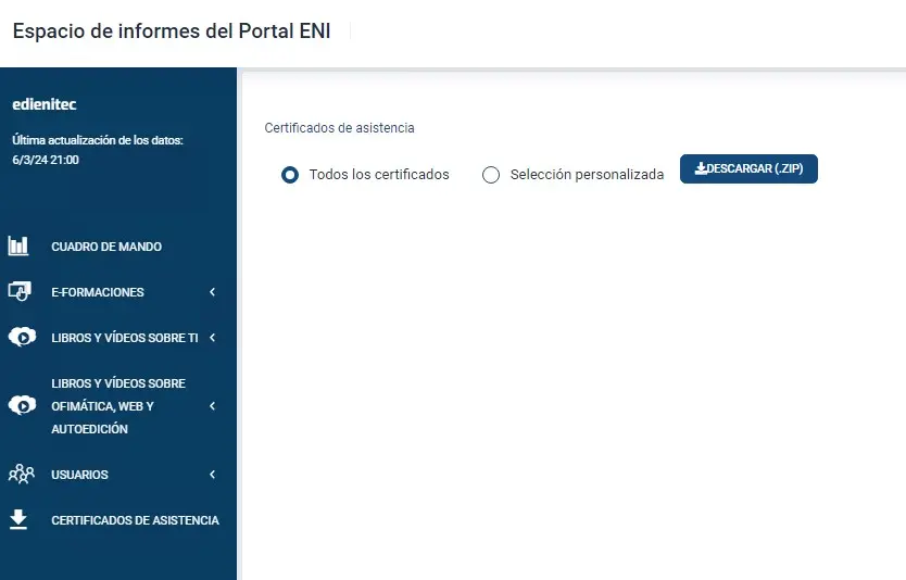 Espacio de informes del Portal ENI Espacio de informes del Portal ENI